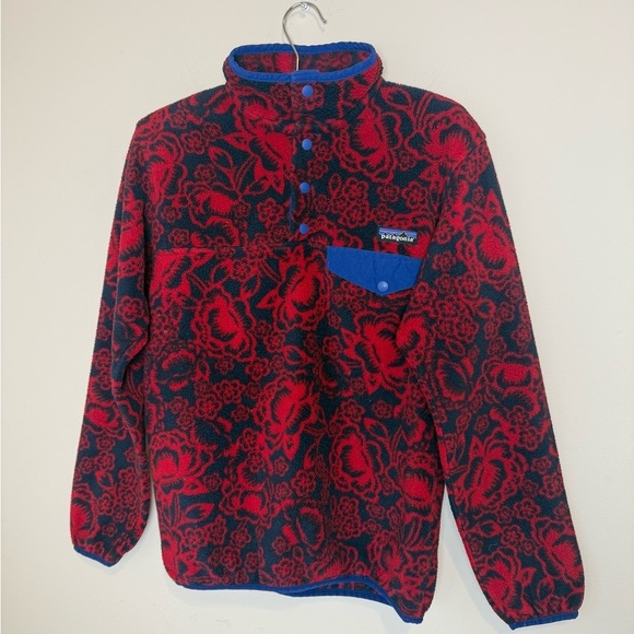 Patagonia Womans XS Snap T Synchilla Fleece  Barceloneta Classic Red - Picture 1 of 11